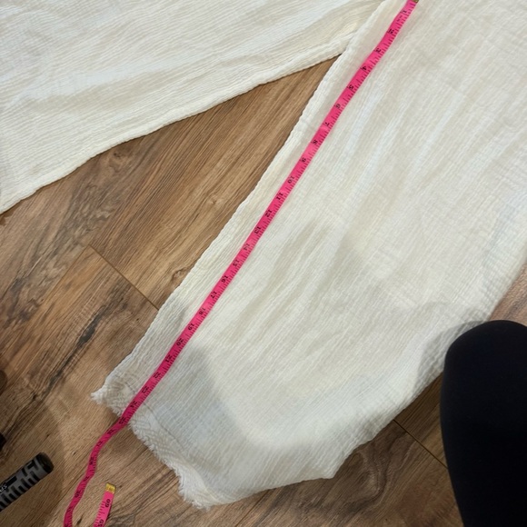 Anthropologie Malika Wide Leg Gauze Cotton Jumpsuit in Ivory - Picture 7 of 10